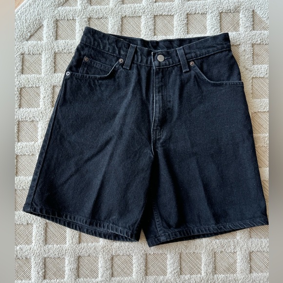 Vintage 90’s Dark Wash Levi’s 950 Relaxed Shorts Size 9 Classic Orange Tab - Picture 10 of 14